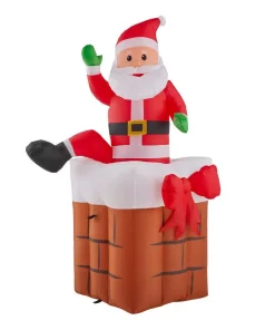 Outdoor Christmas Decorations Airblown 4.99 Ft. Animated Inflatable Santa Climbing From Chimney -Christmas Tree Decorations Shop airblown christmas inflatables 110087 40 1000
