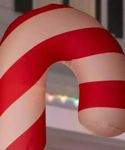 Outdoor Christmas Decorations Airblown 8 Ft. Inflatable Candy Cane With Stacking Signs -Christmas Tree Decorations Shop airblown christmas inflatables 112248 a0 1000