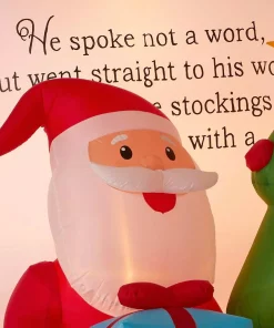 Outdoor Christmas Decorations Airblown 6.56 Ft. Inflatable Santa In Story Book Scene -Christmas Tree Decorations Shop airblown christmas inflatables 114865 a0 1000