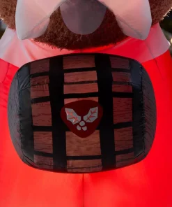 Outdoor Christmas Decorations Airblown 6 Ft. Inflatable Fuzzy Dog With Barrel -Christmas Tree Decorations Shop airblown christmas inflatables 115013 1d 1000