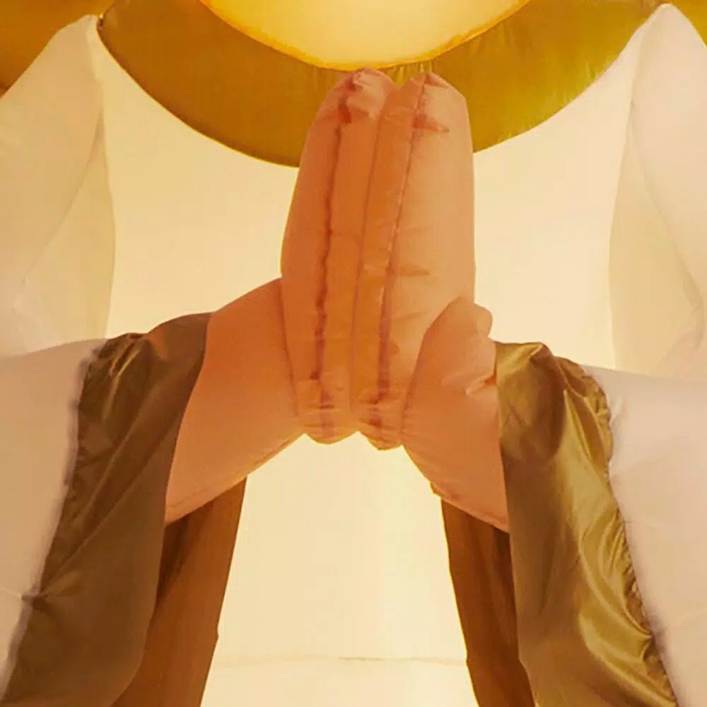 Outdoor Christmas Decorations Airblown 8 Ft. Inflatable Fuzzy Luxe Angel 5 Outdoor Christmas Decorations Airblown 8 Ft. Inflatable Fuzzy Luxe Angel - Image 5