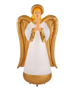 Outdoor Christmas Decorations Airblown 8 Ft. Inflatable Fuzzy Luxe Angel