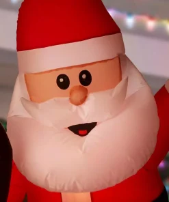 Outdoor Christmas Decorations Airblown 6.5 Ft. Animated Inflatable Santa And Reindeer Rodeo Scene -Christmas Tree Decorations Shop airblown christmas inflatables 118418 a0 1000