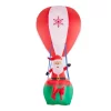 Outdoor Christmas Decorations Airblown 12 Ft. Inflatable Santa In Hot Air Balloon With Northern Sky Light Show