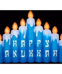 Outdoor Christmas Decorations Airblown 6 Ft. H Airblown Hanukkah Candles Scene