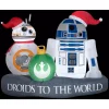 Outdoor Christmas Decorations Airblown 5 Ft. W Inflatable Christmas Airblown Stylized R2-D2 BB-8 Driod Star Wars