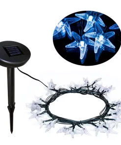Christmas Lights ALEKO 30-Light LED White Starfish Solar Powered String Lights 9 Christmas Lights ALEKO 30-Light LED White Starfish Solar Powered String Lights -Christmas Tree Decorations Shop aleko christmas novelty lights 2sl30ledstarfishwh hd 44 1000