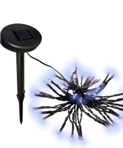 Christmas Lights ALEKO 60 LED White Solar Powered String Lights