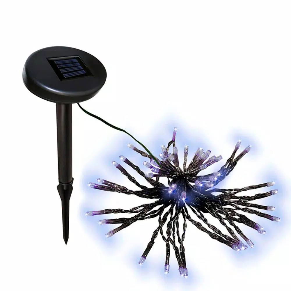 Christmas Lights ALEKO 60 LED White Solar Powered String Lights 1 Christmas Lights ALEKO 60 LED White Solar Powered String Lights