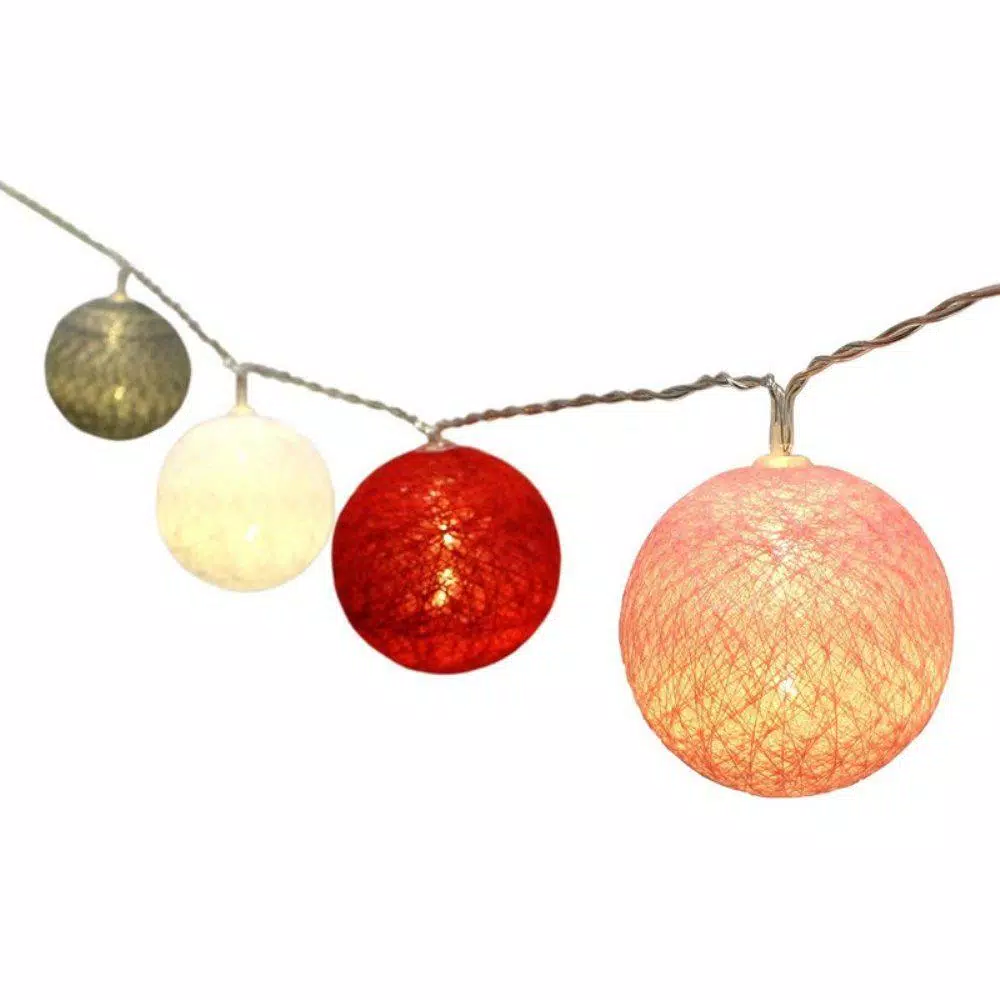 Christmas Lights ALEKO 7 Ft. 20-Light LED Multi-Color Cotton Balls String Light 1 Christmas Lights ALEKO 7 Ft. 20-Light LED Multi-Color Cotton Balls String Light