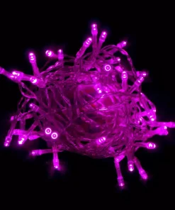 Christmas Lights ALEKO 30-Light LED Pink Battery Operated String Lights