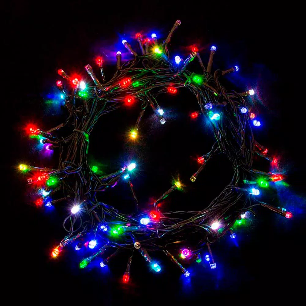 Christmas Lights ALEKO 34 Ft. 100 LED Multi-Color Electric Powered String Lights 1 Christmas Lights ALEKO 34 Ft. 100 LED Multi-Color Electric Powered String Lights