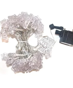 Christmas Lights ALEKO 19.5 Ft. 50-Light LED White Electric Powered String Lights -Christmas Tree Decorations Shop aleko christmas novelty lights el50ledcrown hd 44 1000