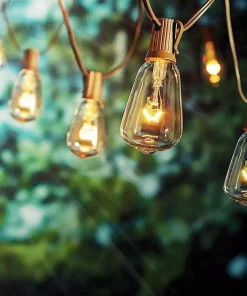 Christmas Lights ALEKO 25 Ft. 25-Light Warm White Incandescent Round Bulb Outdoor/Indoor Traditional Weatherproof Patio String Cafe Lights 14 Christmas Lights ALEKO 25 Ft. 25-Light Warm White Incandescent Round Bulb Outdoor/Indoor Traditional Weatherproof Patio String Cafe Lights -Christmas Tree Decorations Shop aleko christmas string lights gl25wwh hd 1f 1000