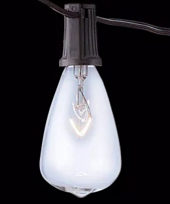 Christmas Lights ALEKO 25 Ft. 25-Light Warm White Incandescent Round Bulb Outdoor/Indoor Traditional Weatherproof Patio String Cafe Lights