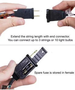 Christmas Lights ALEKO 25 Ft. 25-Light Warm White Incandescent Round Bulb Outdoor/Indoor Traditional Weatherproof Patio String Cafe Lights 11 Christmas Lights ALEKO 25 Ft. 25-Light Warm White Incandescent Round Bulb Outdoor/Indoor Traditional Weatherproof Patio String Cafe Lights -Christmas Tree Decorations Shop aleko christmas string lights gl25wwh hd 66 1000