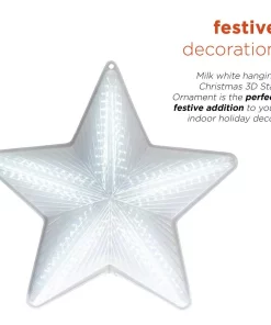 Christmas Tree Decorations Alpine Corporation 19 In. Tall Christmas 3D Hanging Star Ornament Decoration With LED Lights -Christmas Tree Decorations Shop alpine corporation christmas ornaments cfy108 a0 1000