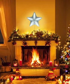 Christmas Tree Decorations Alpine Corporation 19 In. Tall Christmas 3D Hanging Star Ornament Decoration With LED Lights -Christmas Tree Decorations Shop alpine corporation christmas ornaments cfy108 c3 1000