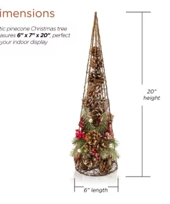 Christmas Tree Decorations Alpine Corporation 20 In. Tall Rustic Pinecone Christmas Tree Decor -Christmas Tree Decorations Shop alpine corporation christmas ornaments cim304hh l 40 1000
