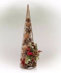 Christmas Tree Decorations Alpine Corporation 20 In. Tall Rustic Pinecone Christmas Tree Decor -Christmas Tree Decorations Shop alpine corporation christmas ornaments cim304hh l c3 1000