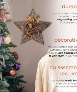 Christmas Tree Decorations Alpine Corporation 20 In. Tall Hanging Rustic Pinecone Christmas Star Decor 13 Christmas Tree Decorations Alpine Corporation 20 In. Tall Hanging Rustic Pinecone Christmas Star Decor -Christmas Tree Decorations Shop alpine corporation christmas ornaments cim306hh 1d 1000