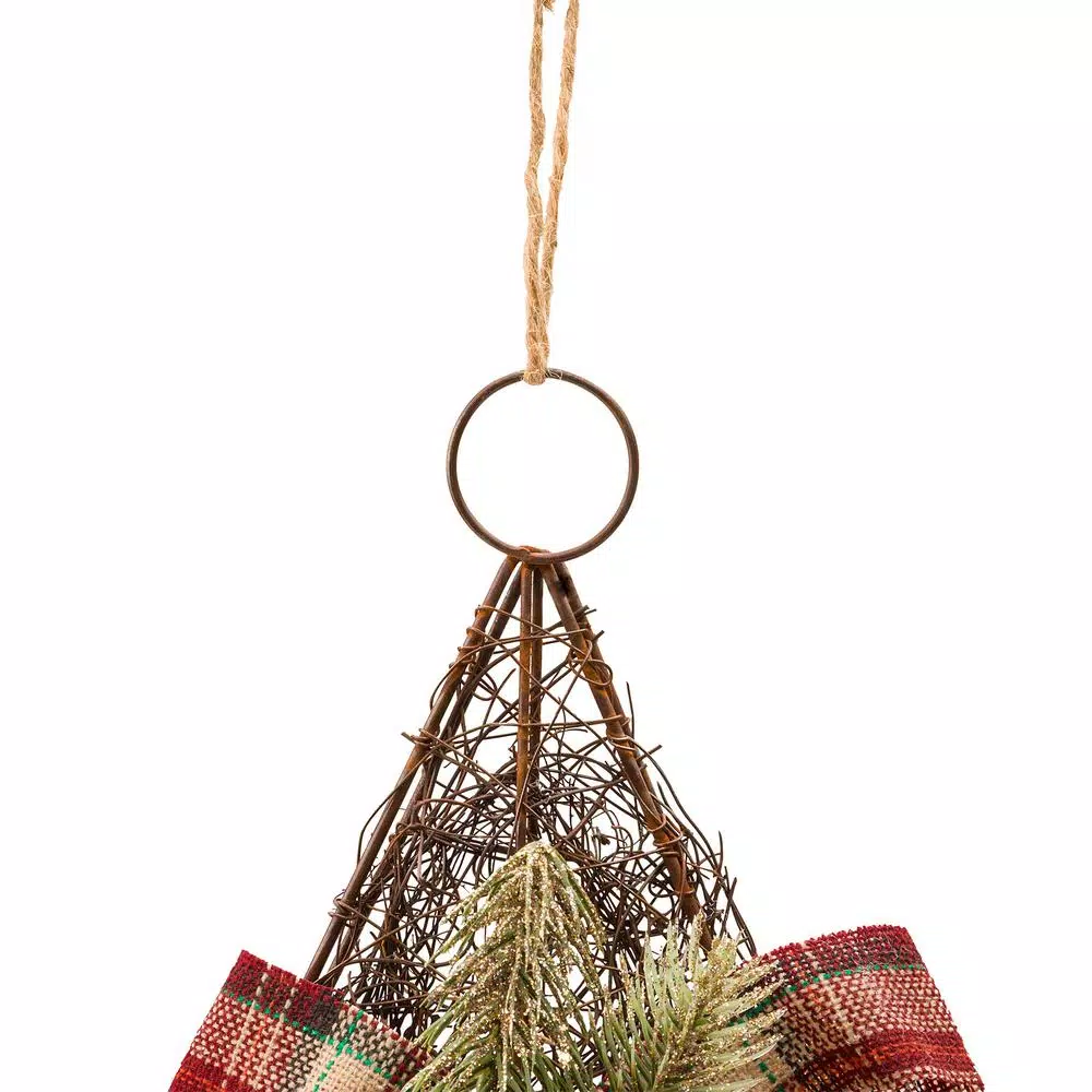 Christmas Tree Decorations Alpine Corporation 20 In. Tall Hanging Rustic Pinecone Christmas Star Decor 8 Christmas Tree Decorations Alpine Corporation 20 In. Tall Hanging Rustic Pinecone Christmas Star Decor - Image 8