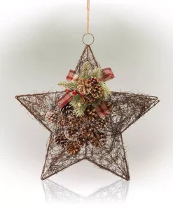 Christmas Tree Decorations Alpine Corporation 20 In. Tall Hanging Rustic Pinecone Christmas Star Decor 15 Christmas Tree Decorations Alpine Corporation 20 In. Tall Hanging Rustic Pinecone Christmas Star Decor -Christmas Tree Decorations Shop alpine corporation christmas ornaments cim306hh 4f 1000
