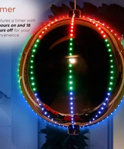 Christmas Tree Decorations Alpine Corporation 13 In. Tall Multi-Color LED Lights Alpine Hanging Christmas Ball Ornament, Silver 14 Christmas Tree Decorations Alpine Corporation 13 In. Tall Multi-Color LED Lights Alpine Hanging Christmas Ball Ornament, Silver -Christmas Tree Decorations Shop alpine corporation christmas ornaments cor124l sl 1d 1000