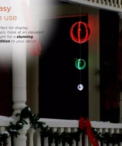 Christmas Tree Decorations Alpine Corporation 3-Tier Indoor/Outdoor Hanging Christmas Ornaments With Chasing LED Lights 14 Christmas Tree Decorations Alpine Corporation 3-Tier Indoor/Outdoor Hanging Christmas Ornaments With Chasing LED Lights -Christmas Tree Decorations Shop alpine corporation christmas ornaments cor152 1d 1000