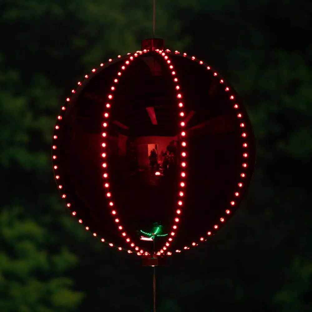 Christmas Tree Decorations Alpine Corporation 3-Tier Indoor/Outdoor Hanging Christmas Ornaments With Chasing LED Lights 10 Christmas Tree Decorations Alpine Corporation 3-Tier Indoor/Outdoor Hanging Christmas Ornaments With Chasing LED Lights - Image 10