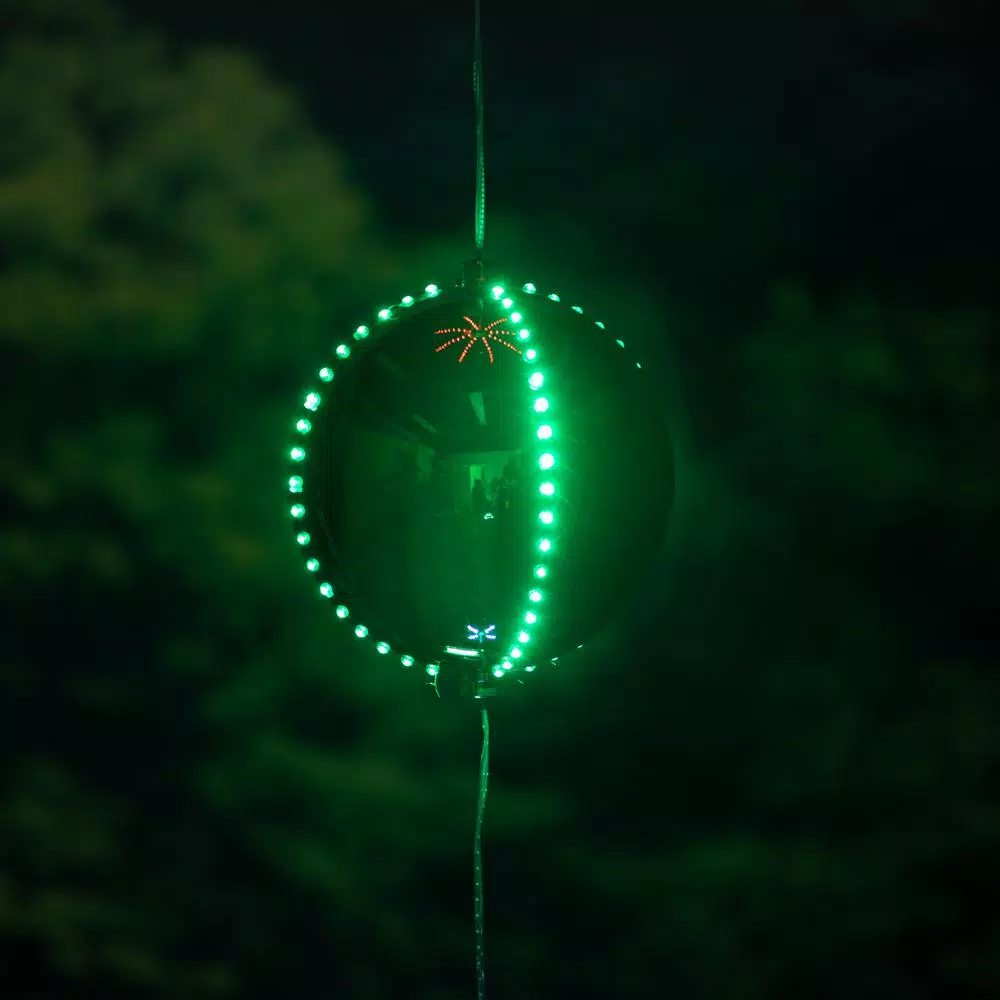 Christmas Tree Decorations Alpine Corporation 3-Tier Indoor/Outdoor Hanging Christmas Ornaments With Chasing LED Lights 9 Christmas Tree Decorations Alpine Corporation 3-Tier Indoor/Outdoor Hanging Christmas Ornaments With Chasing LED Lights - Image 9