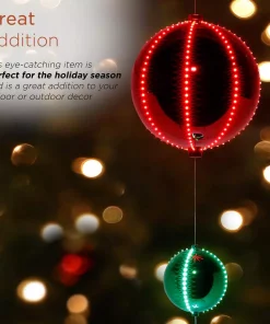 Christmas Tree Decorations Alpine Corporation 3-Tier Indoor/Outdoor Hanging Christmas Ornaments With Chasing LED Lights 13 Christmas Tree Decorations Alpine Corporation 3-Tier Indoor/Outdoor Hanging Christmas Ornaments With Chasing LED Lights -Christmas Tree Decorations Shop alpine corporation christmas ornaments cor152 a0 1000