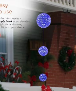 Christmas Tree Decorations Alpine Corporation 37 In. Tall 3-Tier Christmas Ornaments With Chasing Blue And White LED Lights -Christmas Tree Decorations Shop alpine corporation christmas ornaments cor164 1d 1000