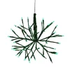 Christmas Tree Decorations Alpine Corporation 10 In. Tall Christmas Twig Snowflake Ornament With LED Lights, Green