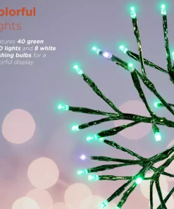 Christmas Tree Decorations Alpine Corporation 10 In. Tall Christmas Twig Snowflake Ornament With LED Lights, Green -Christmas Tree Decorations Shop alpine corporation christmas ornaments crd100s gn 77 1000