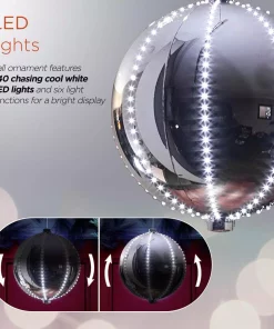 Christmas Tree Decorations Alpine Corporation 13 In. Tall Large Hanging Christmas Ball Ornament With LED Lights, Silver 14 Christmas Tree Decorations Alpine Corporation 13 In. Tall Large Hanging Christmas Ball Ornament With LED Lights, Silver -Christmas Tree Decorations Shop alpine corporation christmas ornaments lpa108l sl 1d 1000