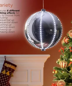 Christmas Tree Decorations Alpine Corporation 13 In. Tall Large Hanging Christmas Ball Ornament With LED Lights, Silver 15 Christmas Tree Decorations Alpine Corporation 13 In. Tall Large Hanging Christmas Ball Ornament With LED Lights, Silver -Christmas Tree Decorations Shop alpine corporation christmas ornaments lpa108l sl 66 1000