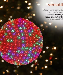 Outdoor Christmas Decorations Alpine Corporation 13 In. Diameter Large Flashing Sphere Ornament With Multi-Colored LED Lights 11 Outdoor Christmas Decorations Alpine Corporation 13 In. Diameter Large Flashing Sphere Ornament With Multi-Colored LED Lights -Christmas Tree Decorations Shop alpine corporation christmas yard decorations cor162mc 1d 1000