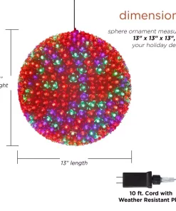 Outdoor Christmas Decorations Alpine Corporation 13 In. Diameter Large Flashing Sphere Ornament With Multi-Colored LED Lights 9 Outdoor Christmas Decorations Alpine Corporation 13 In. Diameter Large Flashing Sphere Ornament With Multi-Colored LED Lights -Christmas Tree Decorations Shop alpine corporation christmas yard decorations cor162mc 40 1000