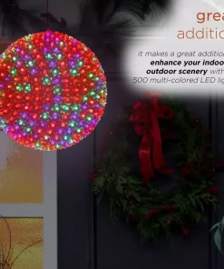 Outdoor Christmas Decorations Alpine Corporation 13 In. Diameter Large Flashing Sphere Ornament With Multi-Colored LED Lights 10 Outdoor Christmas Decorations Alpine Corporation 13 In. Diameter Large Flashing Sphere Ornament With Multi-Colored LED Lights -Christmas Tree Decorations Shop alpine corporation christmas yard decorations cor162mc a0 1000