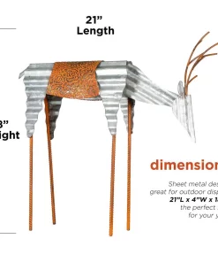 Outdoor Christmas Decorations Alpine Corporation 20 In. Tall Metal Rustic Grazing Reindeer Christmas Decoration -Christmas Tree Decorations Shop alpine corporation christmas yard decorations jum326 40 1000