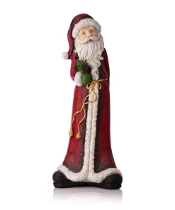 Outdoor Christmas Decorations Alpine Corporation 28 In. Christmas Tall Skinny Santa Statuary