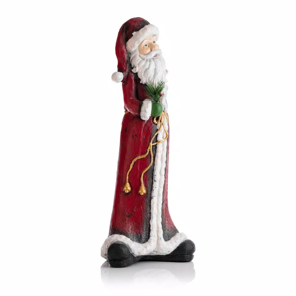 Outdoor Christmas Decorations Alpine Corporation 28 In. Christmas Tall Skinny Santa Statuary 3 Outdoor Christmas Decorations Alpine Corporation 28 In. Christmas Tall Skinny Santa Statuary - Image 3