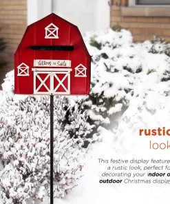 Outdoor Christmas Decorations Alpine Corporation 54 In. Tall Metal Letters To Santa Red Barnhouse Mailbox Garden Stake 13 Outdoor Christmas Decorations Alpine Corporation 54 In. Tall Metal Letters To Santa Red Barnhouse Mailbox Garden Stake -Christmas Tree Decorations Shop alpine corporation christmas yard decorations yhl380hh 1d 1000