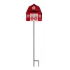 Outdoor Christmas Decorations Alpine Corporation 54 In. Tall Metal Letters To Santa Red Barnhouse Mailbox Garden Stake