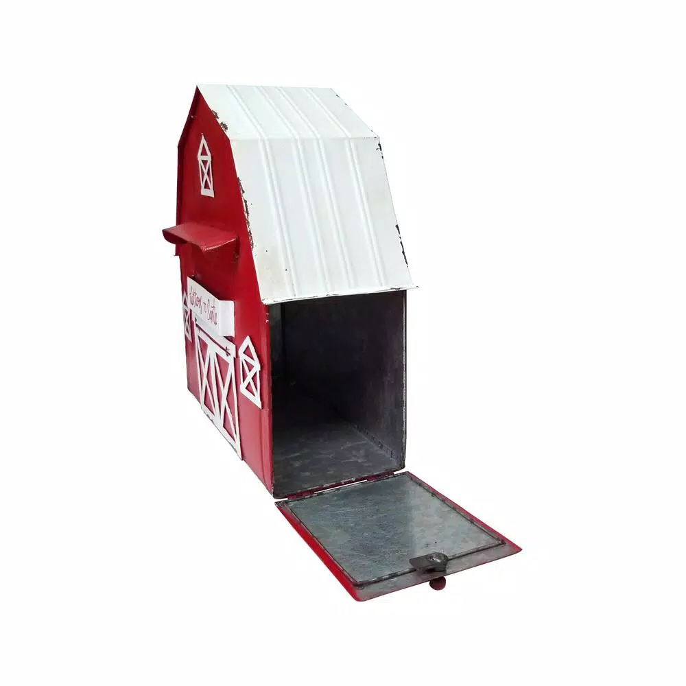 Outdoor Christmas Decorations Alpine Corporation 54 In. Tall Metal Letters To Santa Red Barnhouse Mailbox Garden Stake 8 Outdoor Christmas Decorations Alpine Corporation 54 In. Tall Metal Letters To Santa Red Barnhouse Mailbox Garden Stake - Image 8