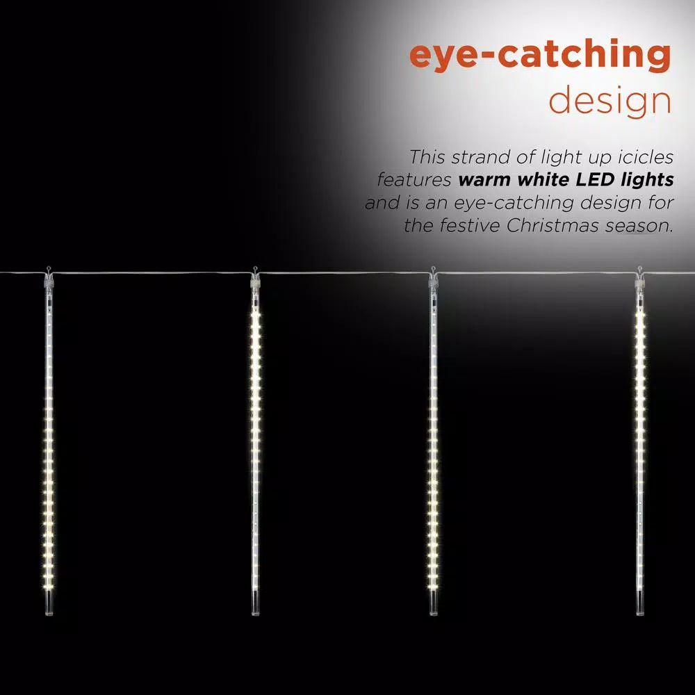 Christmas Lights Alpine Corporation Hanging Icicle Lights With Chasing Warm White LED Lights 7 Christmas Lights Alpine Corporation Hanging Icicle Lights With Chasing Warm White LED Lights - Image 7