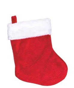 Indoor Christmas Decorations Amscan 5 In. X 2.5 In. Plush Christmas Stockings (13-Pack)