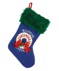 Indoor Christmas Decorations Amscan 18 In. Blue Chrismukkah Plush Fabric Stocking (2-Pieces)