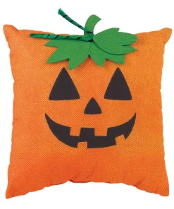 Indoor Christmas Decorations Amscan 12 In. Orange Halloween Pumpkin Pillow (3-Pack)